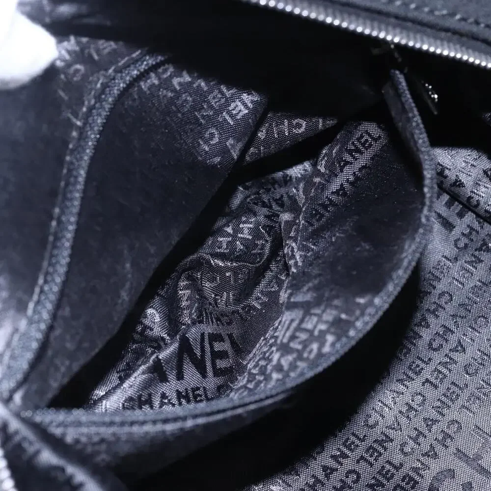 Chanel Cotton CC Logo Handbag Silver